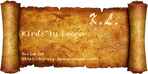 Király Leona névjegykártya
