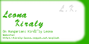 leona kiraly business card